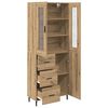 vidaXL Highboard mit Schubladen 2 pcs Artisan-Eiche Holzwerkstoff