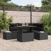 vidaXL Garten-Sofa-Set mit Kissen mit Kissen 5 pcs Schwarz und Braun