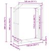 vidaXL Brennholzregal mit Regenschutz 150x60x200 cm Verzinkter Stahl