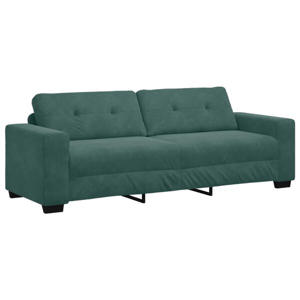 vidaXL 3-Sitzer-Sofa Dunkelgr&uuml;n 180 cm Samt