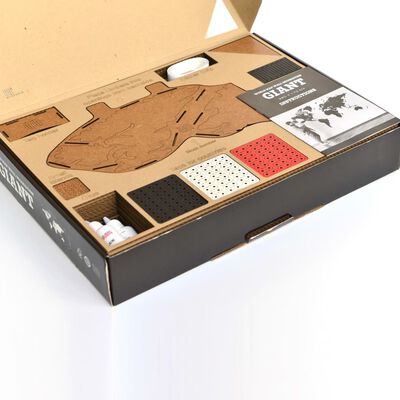 MiMi Innovations Weltkarte-Wanddeko Holz Giant Braun 280×170 cm