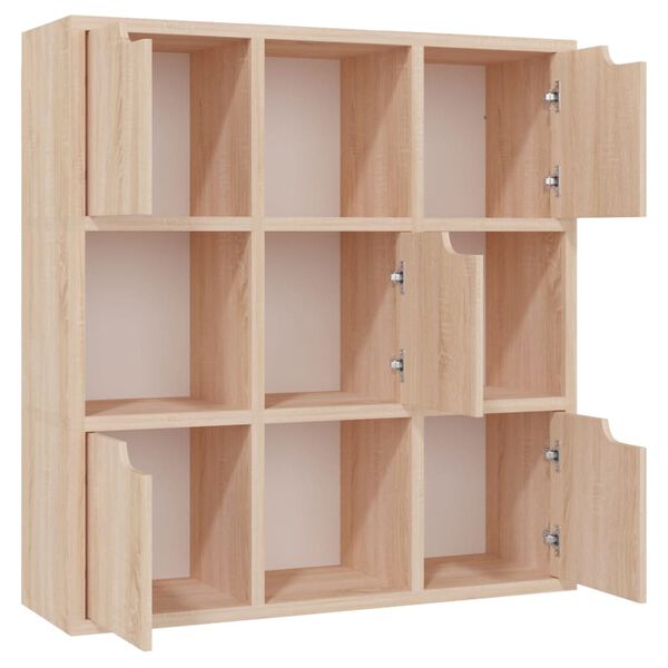 vidaXL B&uuml;cherregal Sonoma-Eiche 88,5x27,5x88 cm Holzwerkstoff