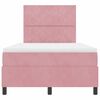 vidaXL Boxspringbett mit Matratze mit Kopfteil Rosa 120 x 200 cm Stoff