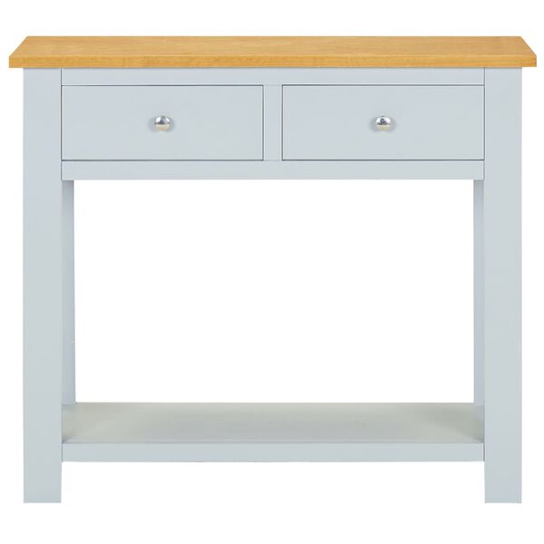 vidaXL Konsolentisch 83x30x73 cm Massivholz Eiche