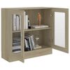 vidaXL Vitrinenschrank Sonoma-Eiche 82,5x30,5x80 cm Holzwerkstoff