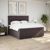 vidaXL Boxspringbett mit Matratze Dunkelbraun 200x200 cm Stoff