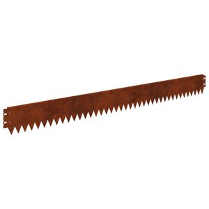 vidaXL Rasenkante 20 stk. 103 x 10 cm Stahl Rostoptik