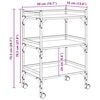 vidaXL K&uuml;chentrolley Artisan-Eiche 50 x 35 x 75,5 cm Holzwerkstoff