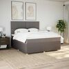vidaXL Boxspringbett mit Matratze Taupe 180x200 cm Stoff