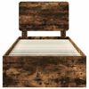 vidaXL Bettrahmen Ger&auml;ucherte Eiche 100 x 200 cm Massives Kiefernholz