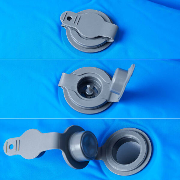 vidaXL Selbstaufblasende Isomatte mit Kissen Blau