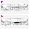 vidaXL Outdoor-Sofagarnitur mit Kissen 8 pcs Nat&uuml;rlich und Hellgrau