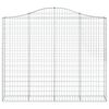 vidaXL Gabionen mit Hochbogen 6 Stk. 200x30x160/180cm Verzinktes Eisen