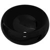 vidaXL Waschbecken Keramik Rund Schwarz 40 x 15 cm