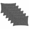 vidaXL Kissenbezug 6 stk. HOUTEN Dunkelgrau 30 x 50 cm