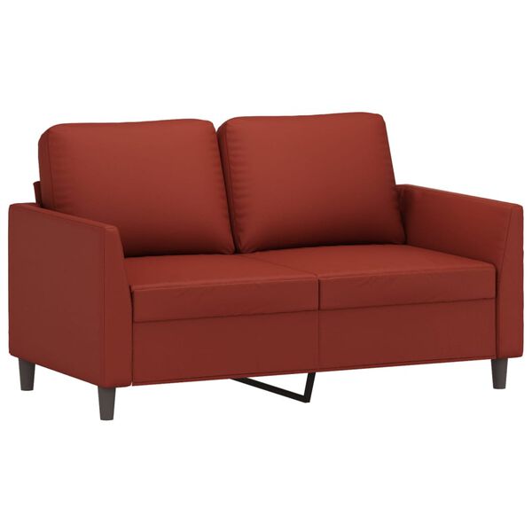 vidaXL 2-Sitzer-Sofa Weinrot 120 cm Kunstleder