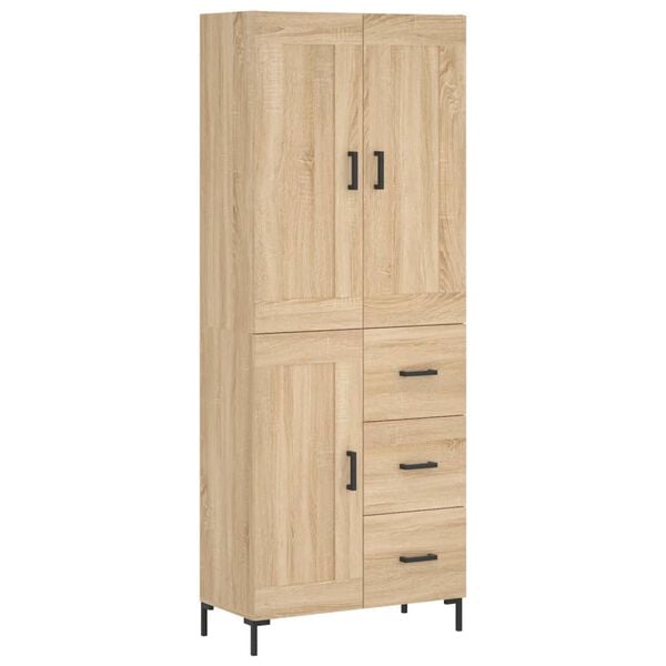 vidaXL Highboard Sonoma-Eiche 69,5x34x180 cm Holzwerkstoff