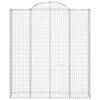 vidaXL Gabionen mit Hochbogen 8 Stk. 200x50x220/240cm Verzinktes Eisen