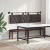 vidaXL H&auml;ngevorderseite Wandmontiert Dunkelbraun 190 x 55 x 7 cm Stoff