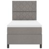 vidaXL Boxspringbett mit Matratze Taupe 100 x 200 cm Stoff