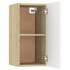 vidaXL TV-Schrank Wei&szlig; Sonoma-Eiche 30,5x30x60 cm Holzwerkstoff