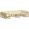 vidaXL Outdoor-Sofagarnitur 11 stk. Wei&szlig; und Creme