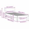 vidaXL Bettrahmen mit Kopfteil Natur 80 x 200 cm Massives Kiefernholz