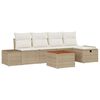 vidaXL Gartensofa-set 6 stk. Beige Poly Rattan