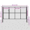 vidaXL Gartentor Stahl 350 x 150 cm Anthrazit