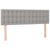 vidaXL Boxspringbett mit Matratze Hellgrau 140x200 cm Stoff
