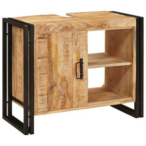 vidaXL Waschbeckenunterschrank Braun 71 x 33 x 58 cm Massivholz Mango