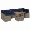 vidaXL Garten-Sofa-Set mit Speicher 8 pcs Grau Poly Rattan