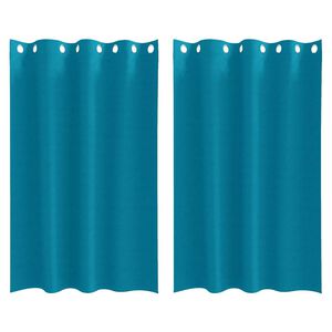 vidaXL Verdunkelungs-Vorh&auml;nge mit Ringen 2 pcs T&uuml;rkis 175 x 140 cm