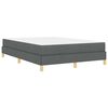 vidaXL Boxspringbett mit Matratze Dunkelgrau 160 x 200 cm Stoff