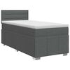 vidaXL Boxspringbett mit Matratze Dunkelgrau 80 x 200 cm Stoff