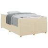 vidaXL Bettrahmen mit Matratze Creme 120 x 200 cm Stoff