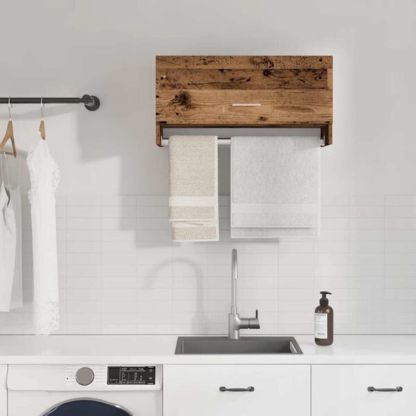 vidaXL Kleiderschrank Altholz-Optik 70x32,5x35 cm Holzwerkstoff