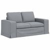 vidaXL Sofa 120cm 2 pcs Hellgrau Metall