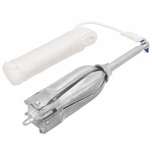 vidaXL Klappanker mit Seil Silber 10 kg Feuerverzinktes Gusseisen