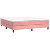 vidaXL Boxspringbett mit Matratze Rosa 180x200 cm Samt