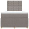 vidaXL Boxspringbett mit Matratze Taupe 120x200 cm Stoff