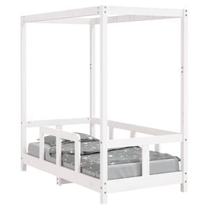 vidaXL Kinderbett Wei&szlig; 70x140 cm Massivholz Kiefer