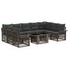 vidaXL Gartensofa-set 10 stk. Grau und Dunkelgrau Poly-Rattan
