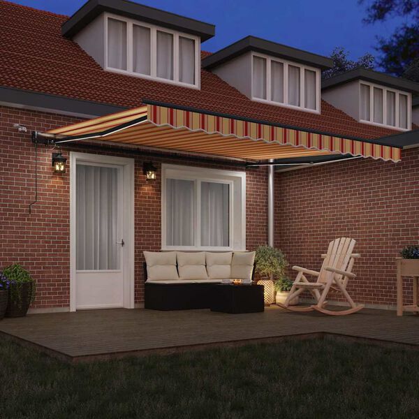 vidaXL Markisenstoff mit Gelb und Orange 400 x 300 cm Polyester