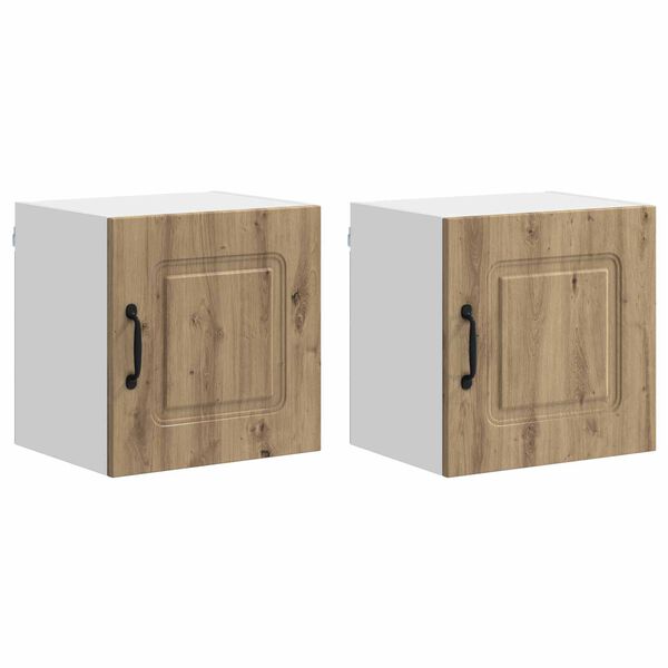 vidaXL K&uuml;chenschrank Kalmar 2 pcs Artisan-Eiche 40 x 31 x 40 cm