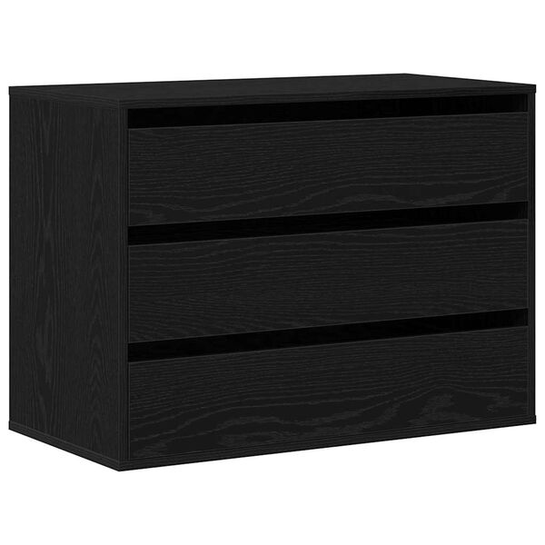 vidaXL Schubladenschrank Schwarz 80 x 41 x 58 cm Holzwerkstoff