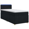 vidaXL Boxspringbett mit Matratze Schwarz 80 x 200 cm Stoff