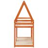 vidaXL Etagenbett mit Dach Wachsbraun 80x200 cm Massivholz Kiefer