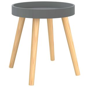 vidaXL Beistelltisch Grau 38x38x40 cm Holzwerkstoff Massivholz Kiefer