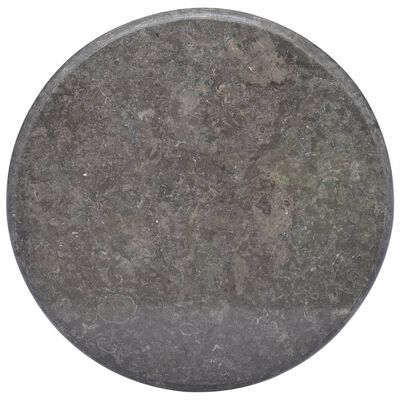 vidaXL Tischplatte Schwarz Ø60x2,5 cm Marmor